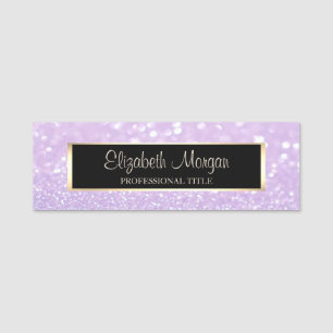 Elegant Stilvoll modern, Rahmen, Glitzer Bokeh Namensschild