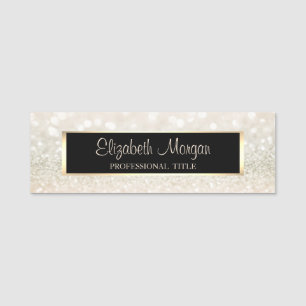 Elegant Stilvoll modern, Rahmen, Glitzer Bokeh Namensschild