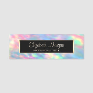 Elegant stilvoll modern, Rahmen, holografisches Op Namensschild