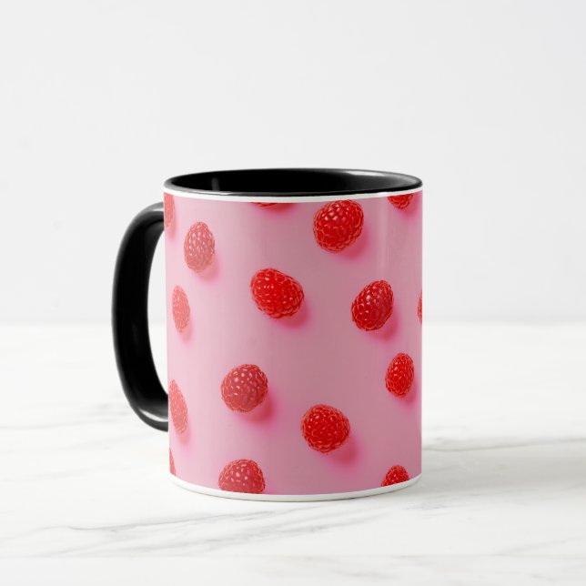 Elegant Stilvoll Moderner Chic Trendy Raspberry Tasse (Vorderseite Links)