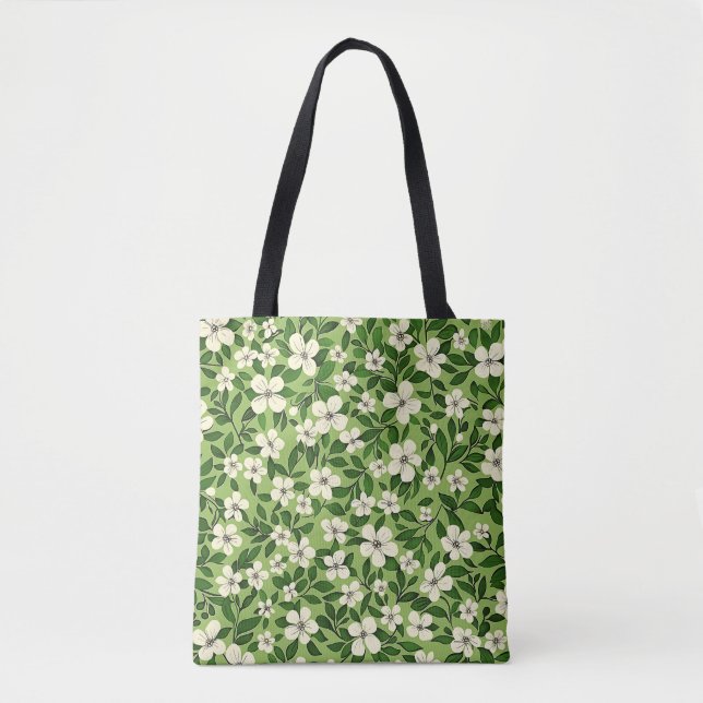 Elegant Stilvoll Niedlich grünes botanisches Flair Tasche (Vorderseite)