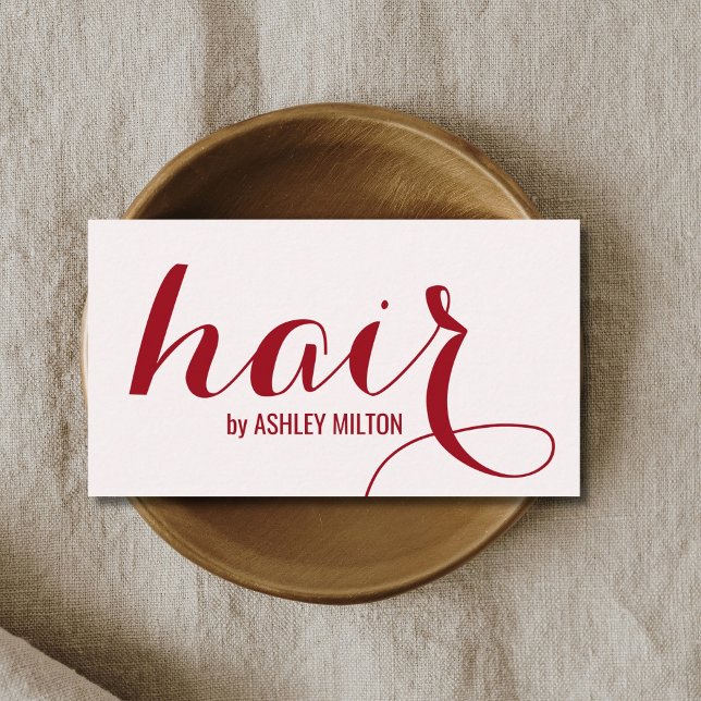 Elegant Stilvoll Old White Cherry Bold Hair Visitenkarte (Von Creator hochgeladen)