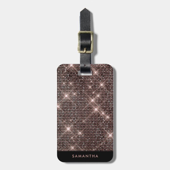 Elegant Stilvoll Personalisiert Gepäckanhänger (Vorderseite vertikal)