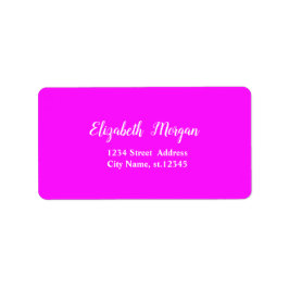 Elegant Stilvoll rosa Fluoreszenz Neon Adressaufkleber