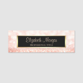 Elegant Stilvoll Trendy Glitzer Bokeh, Frame Namensschild