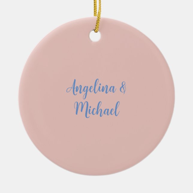 Elegant Stilvoll Trendy Unique Names Calligraphy Keramik Ornament (Vorne)