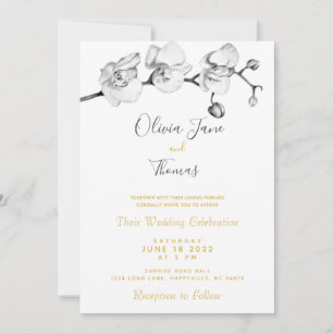 Elegant stilvoll und modern, einfach, floral Botan Einladung