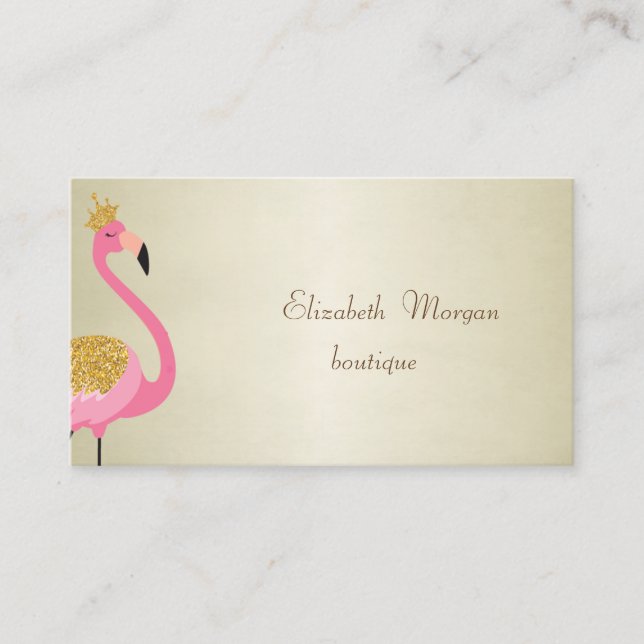 Elegant stilvoll und professionell rosa Flamingo Visitenkarte (Vorderseite)