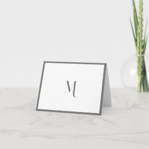 Elegant Stilvolle Gray Monogram, erste Grenze