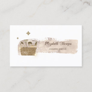 Elegant Stilvolle Paint Stroke Gold Glitzer Reinig Visitenkarte