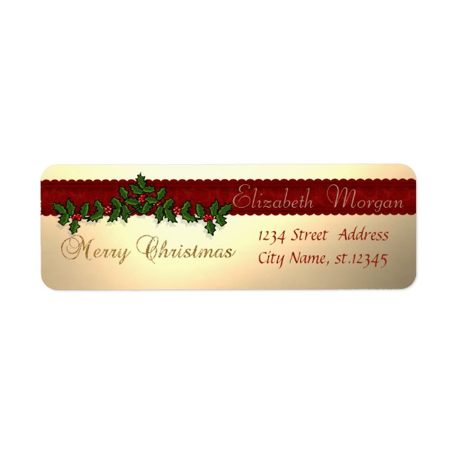 Elegant Stilvolle Weihnachts Holly Berry Branches (Vorne)