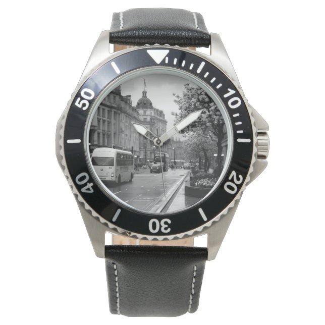 Elegant Street View Armbanduhr (Vorderseite)
