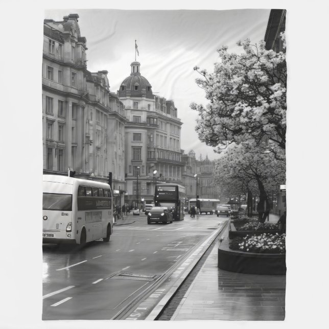 Elegant Street View Fleecedecke (Vorderseite)