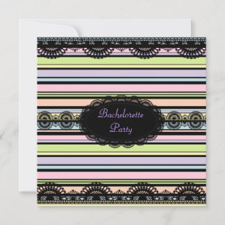 ÉLÉGANT STRIPE PURPLE BACHELORETTE INVITATION DU P