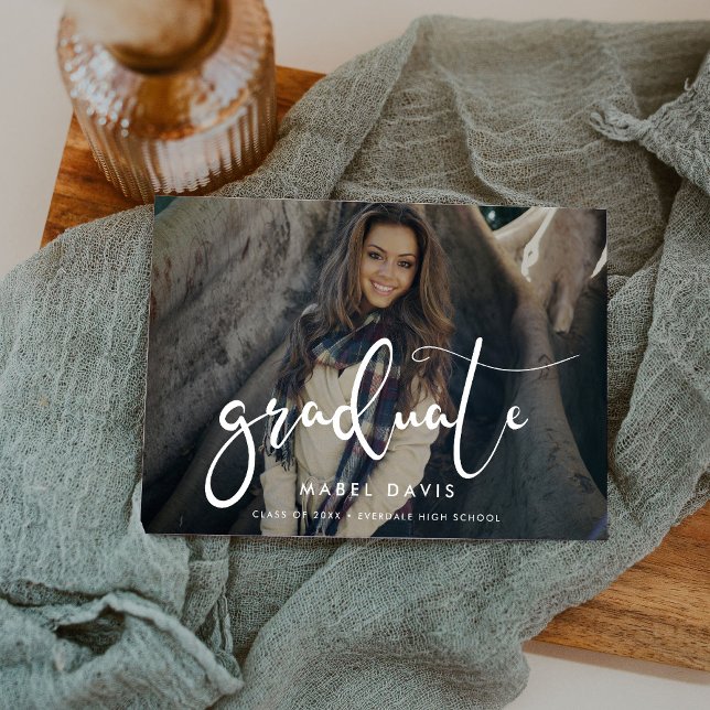 Elégant style Photo remise des diplômes invitation (Créateur téléchargé)