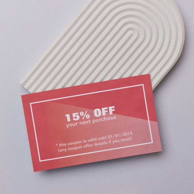 Elégant Style Texture Rouge Beauté Coupon (Créateur téléchargé)