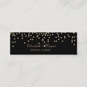 Elegant Stylisch Chic Faux Gold-Diamanten Mini Visitenkarte