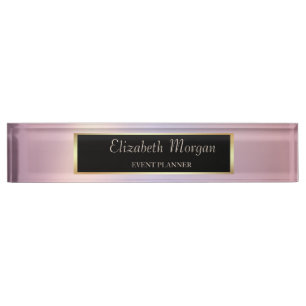 Elegant Stylisch Einfach Goldrahmen Namensplakette