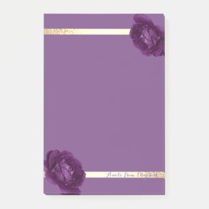 Elegant Stylisch Mädchenhaft Gold Streifen,Lila ,R Post-it Klebezettel