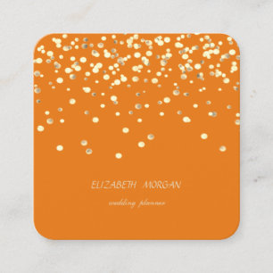 Elegant Stylisch Minimalistisch, Faux Gold Konfett Quadratische Visitenkarte