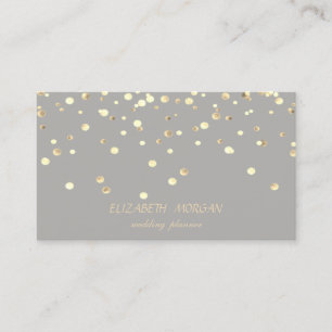 Elegant Stylisch Minimalistisch, Faux Gold Konfett Visitenkarte