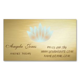 Elegant Stylisch Modern Gold, Lotosblume Magnetische Visitenkarte