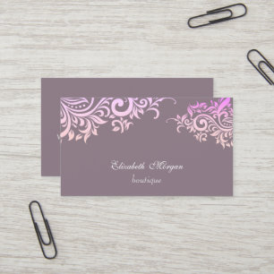 Elegant Stylisch Professionell Gold Blumenmuster Visitenkarte