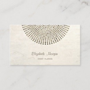 Elegant Stylisch Professionell, Goldene Punkte Visitenkarte