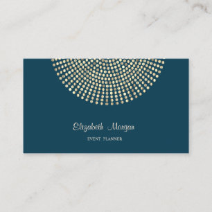 Elegant Stylisch Professionell, Marineblau, Golden Visitenkarte