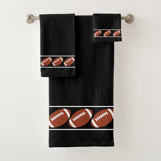Elegant, Stylish American Football Icons on Black (En situation)