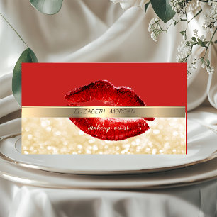 Elegant stylish, Bokeh, Rot, Lippen, Visitenkarte