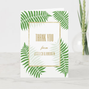Elegant Stylish Bracken Wedding Vielen Dank Dankeskarte