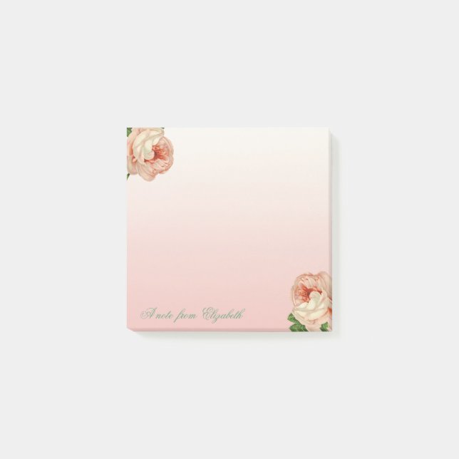 Elegant Stylish Girly , Rose Post-it Klebezettel (Vorderseite)