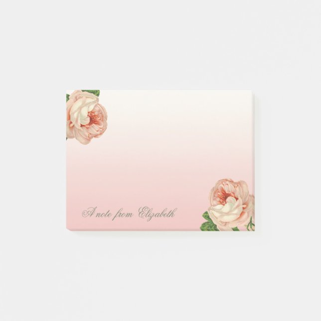 Elegant Stylish Girly , Rose Post-it Klebezettel (Vorderseite)