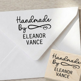 Elegant Stylish Handmade By Script Herz  Gummistempel