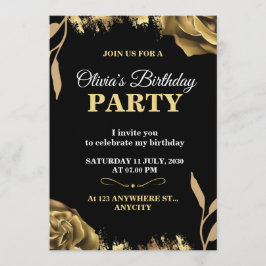 Elegant & Stylish Party Card – CUSTOMIZABLE CARD.  Einladung