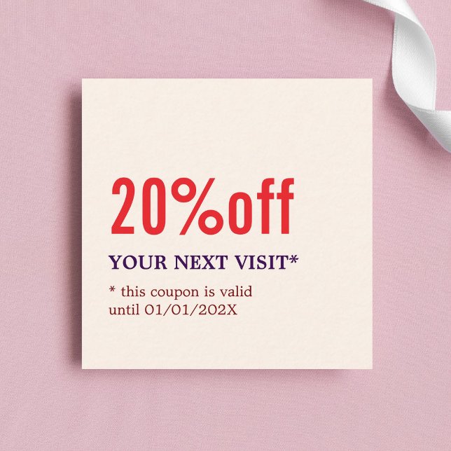 Elegant Stylish Pastel Bold Beauty Coupon (Von Creator hochgeladen)