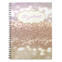 Elegant stylish , Shiny , Glittery Bokeh Notizblock