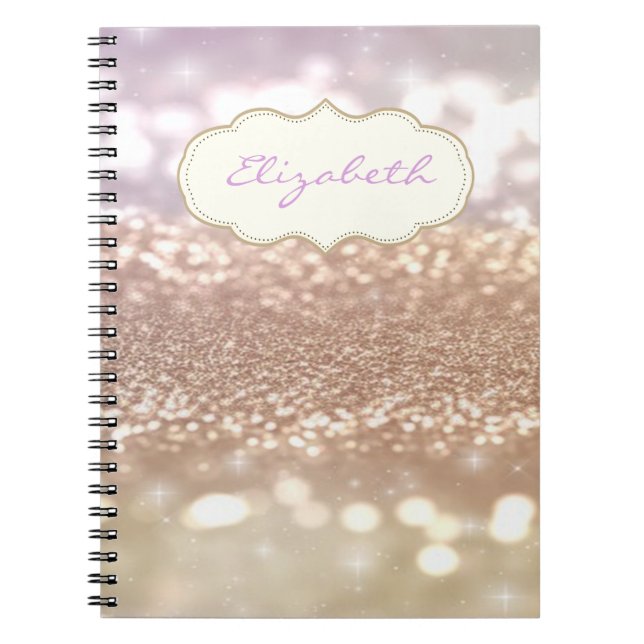 Elegant stylish , Shiny , Glittery Bokeh Notizblock (Vorderseite)