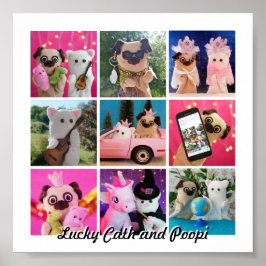 Elegant Stylish Simple Personalized Photo Collage Poster