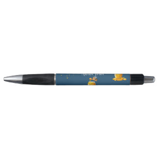 Élégant stylo nid d'abeille personnalisable bleu