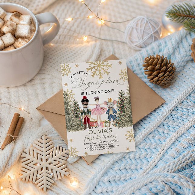 Elegant Sugar Plum Nutcracker Invite Einladung (Von Creator hochgeladen)