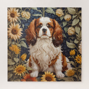 Elegant Sunflowers Cavalier King Charles Spaniel