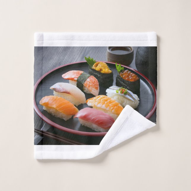 Elegant Sushi Dining Towel Set – Tasteful Japan (Waschlappen)