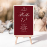 Elegant Swan Deep red Table Seating Chart cards Tischnummer<br><div class="desc">Elegant Swan Deep red Table Seating Chart cards 
Matching items available.</div>