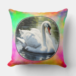 Elegant Swan Throw Kissen
