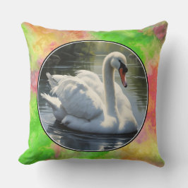 Elegant Swan Throw Kissen