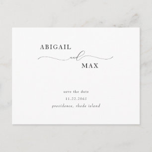 Elegant Swash Wedding Save the Date Announcement Postkarte