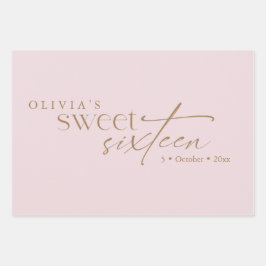 Elegant Sweet 16 Blush Pink Birthday  Geschenkpapier Set