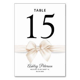 Elegant Sweet 16 Damask Tischnummer
